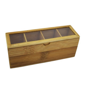 Bamboo Sachet box with four compartments and lid - Online shopping site ...